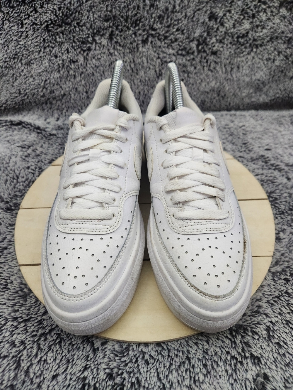 Nike Court Vision Alta Triple White Shoes Women's Size 7.5 - Picture 3 of 9